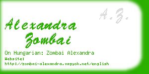 alexandra zombai business card